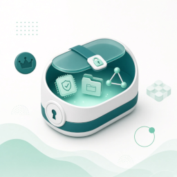 Secured data vault illustration