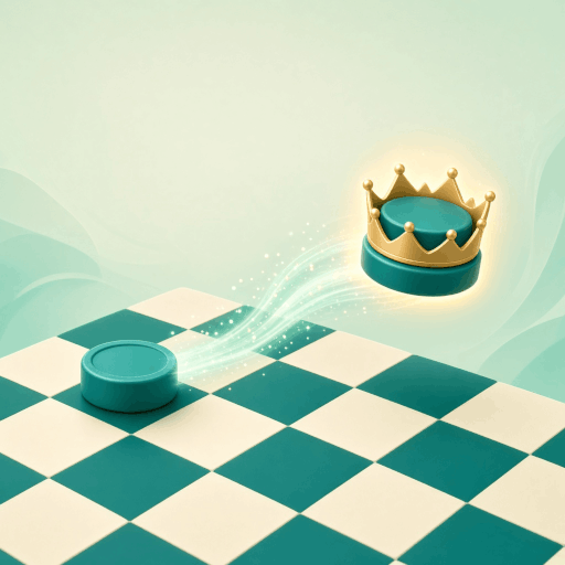 Illustration of a man promoting to a crowned king
